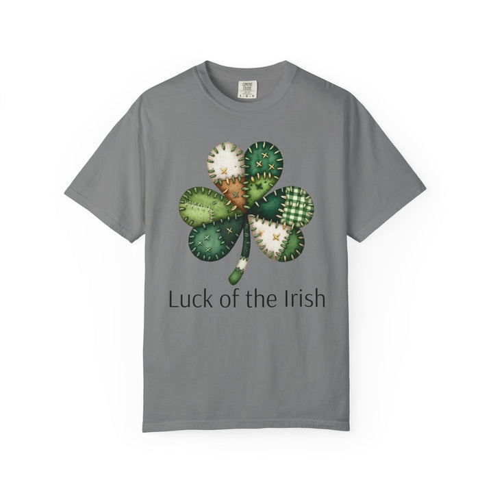 Nurse Shamrock T-Shirt — "Luck of the Irish" Patchwork Clover Tee