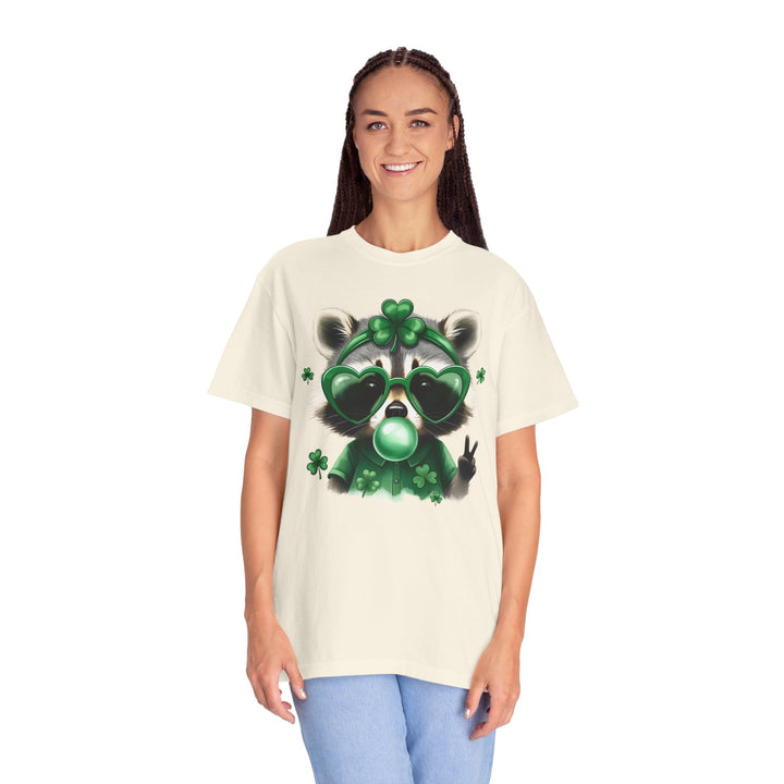 Nurse Raccoon T-Shirt — Cute Lucky Shamrock Bubble Gum Tee