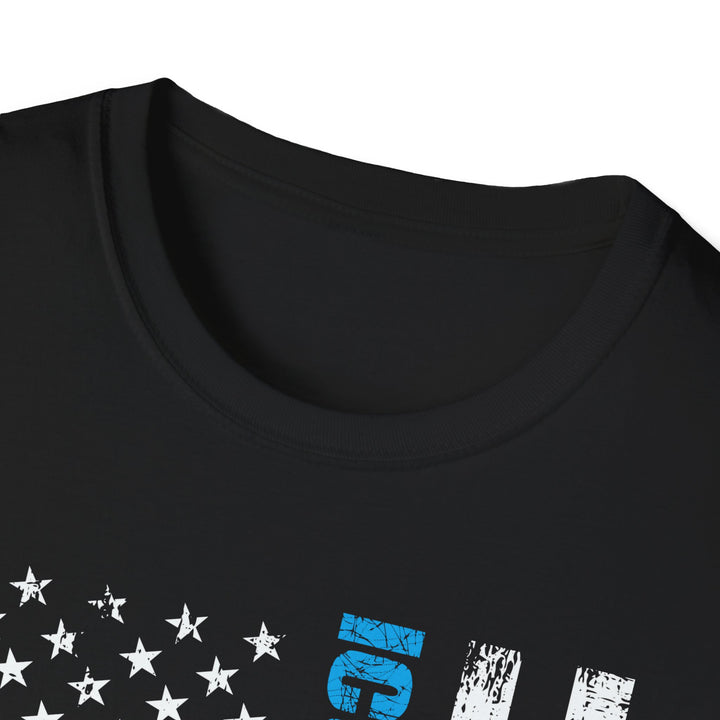 ICU Nurse American Flag T-Shirt — Thin Blue Line EMS Star of Life Tee