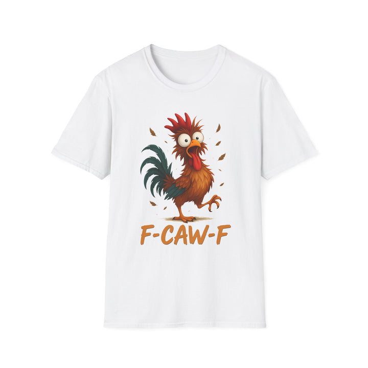 Rooster Graphic Tee – Funny "F-CAW-F" Chicken T-Shirt