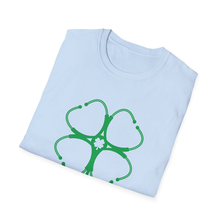 Stethoscope Clover T-Shirt — Nurse & Doctor Medical Shamrock Tee