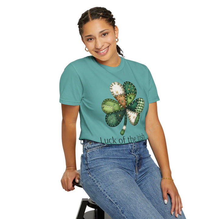 Nurse Shamrock T-Shirt — "Luck of the Irish" Patchwork Clover Tee