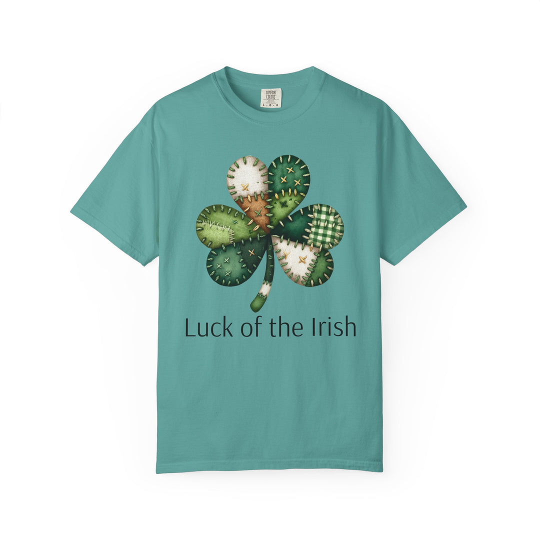 Nurse Shamrock T-Shirt — "Luck of the Irish" Patchwork Clover Tee