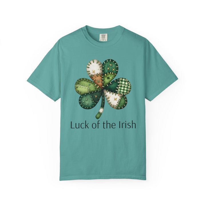 Nurse Shamrock T-Shirt — "Luck of the Irish" Patchwork Clover Tee