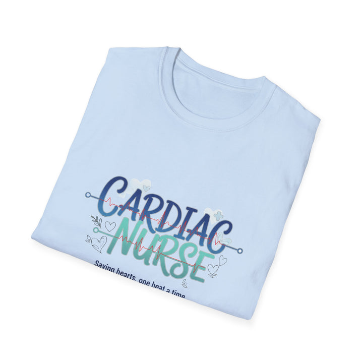 Cardiac Nurse T‑Shirt — "Saving Hearts, One Beat at a Time" Caring Healthcare Tee