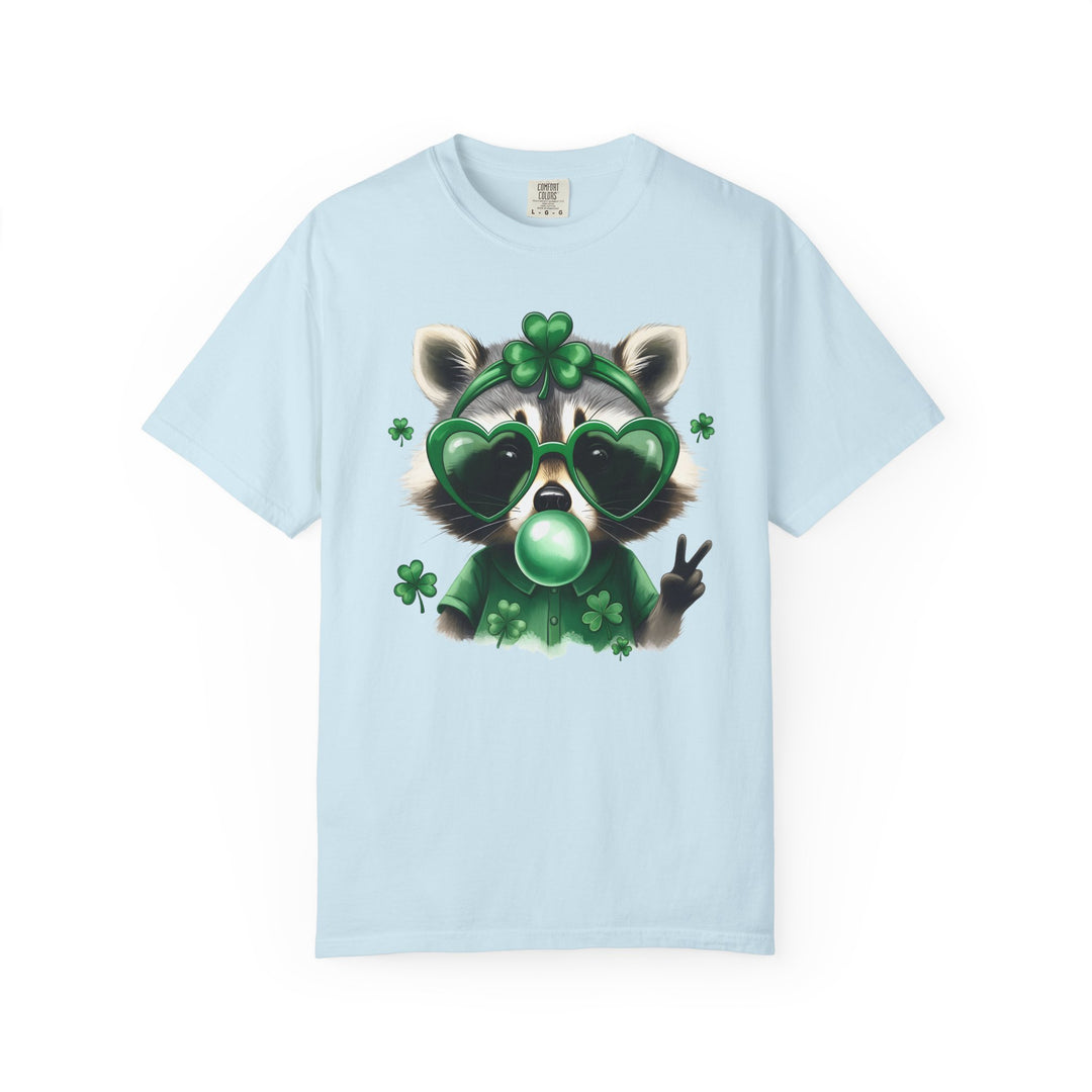 Nurse Raccoon T-Shirt — Cute Lucky Shamrock Bubble Gum Tee