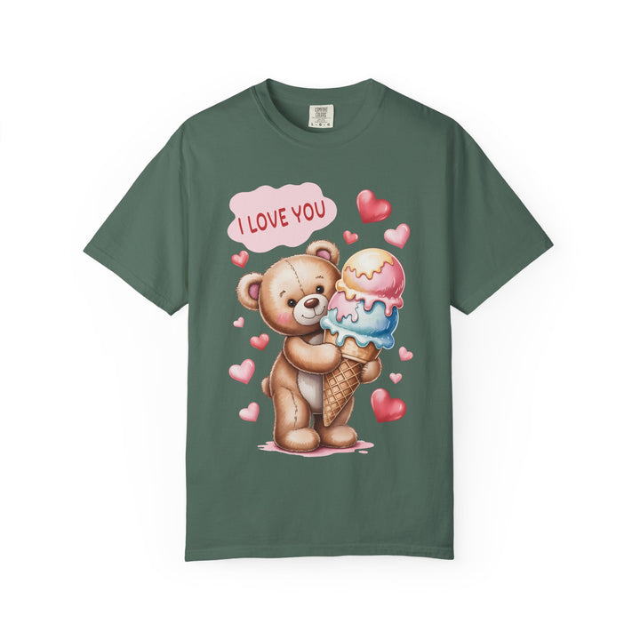 Cute Teddy Bear "I Love You" Ice Cream Valentine T-Shirt