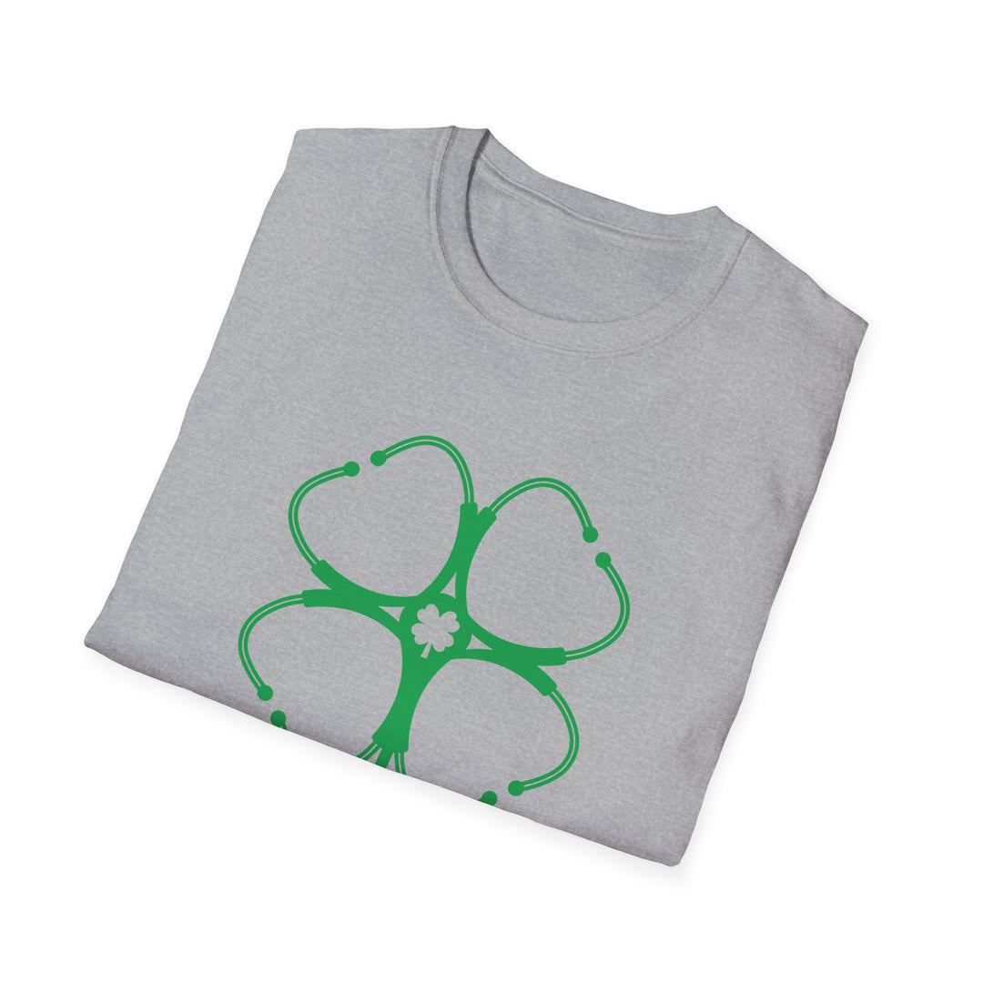 Stethoscope Clover T-Shirt — Nurse & Doctor Medical Shamrock Tee