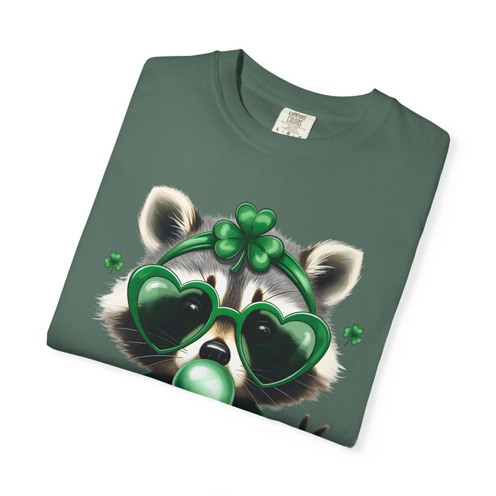 Nurse Raccoon T-Shirt — Cute Lucky Shamrock Bubble Gum Tee
